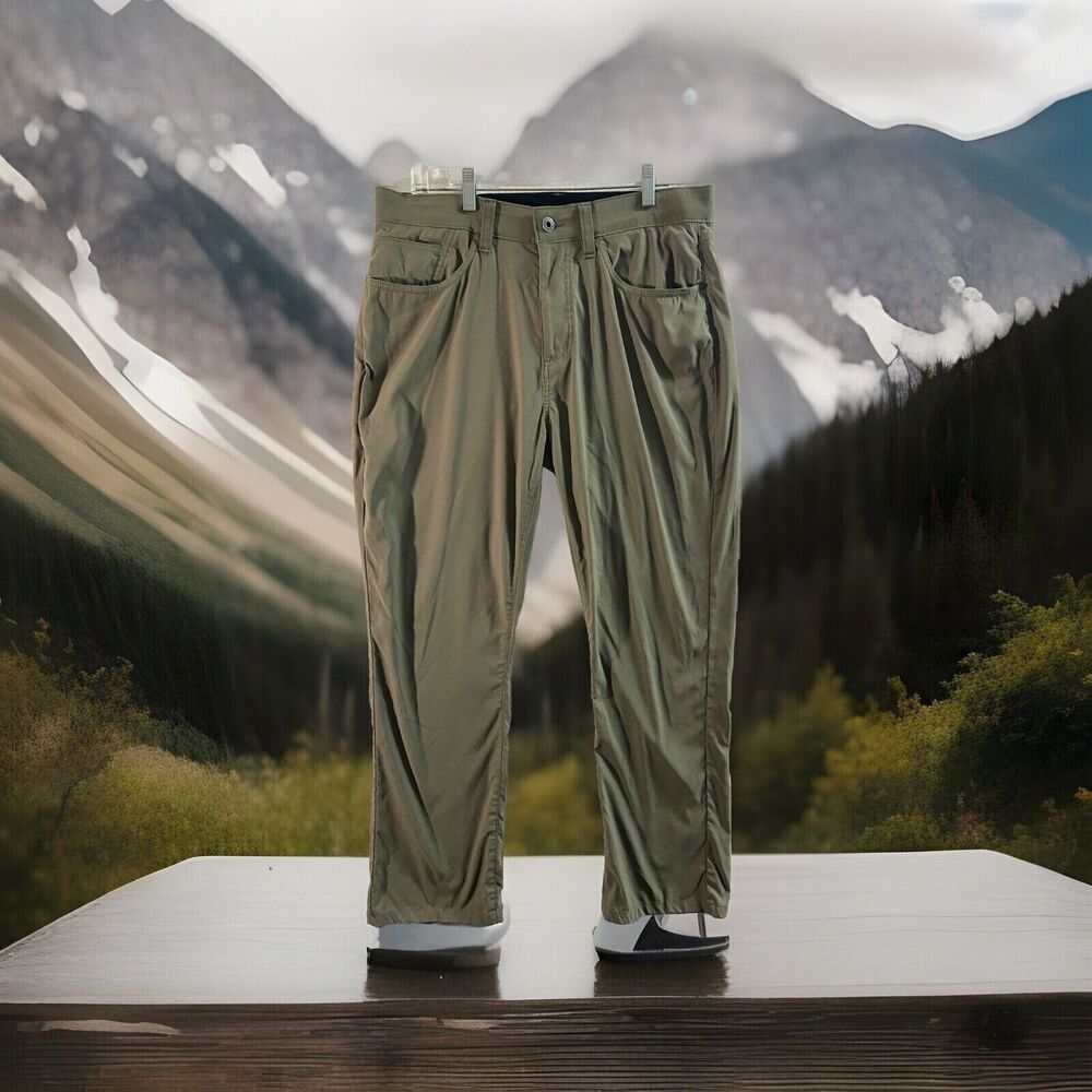 Eddie Bauer Pants Mens 34 X 30 Olive Green Hiking Outdoors Trousers